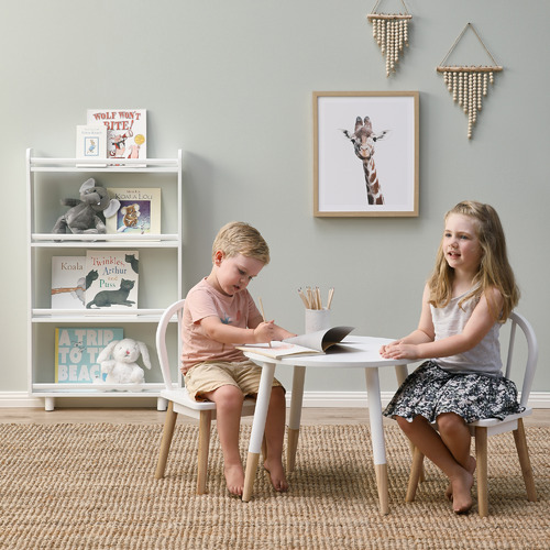 Kids' White Isla Table & Chair Set