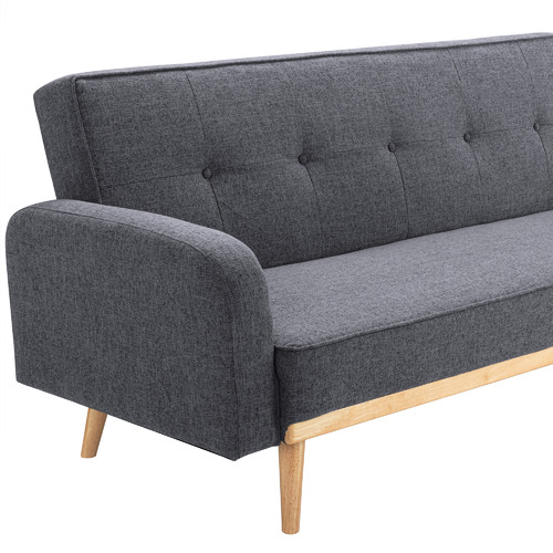 Temple & ster Charcoal Floyd Click Clack Sofa Bed with Chaise