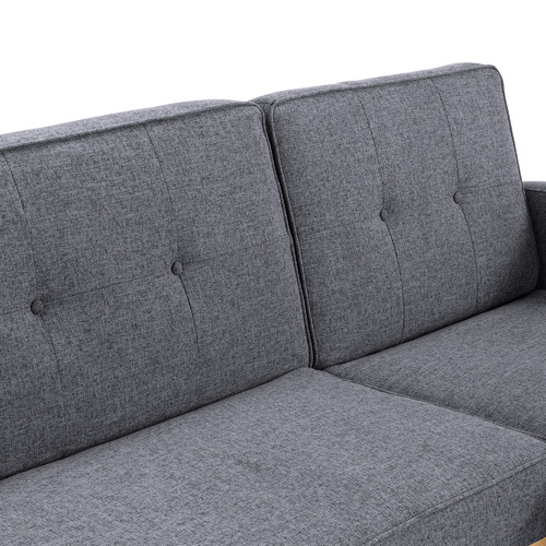 Temple & ster Charcoal Floyd Click Clack Sofa Bed with Chaise