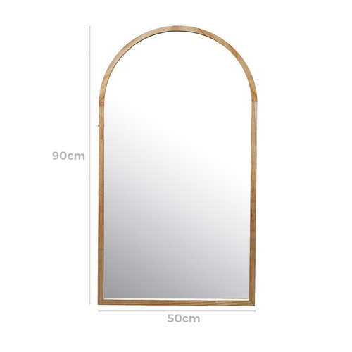 Tate Arched Wooden Framed Wall Mirror