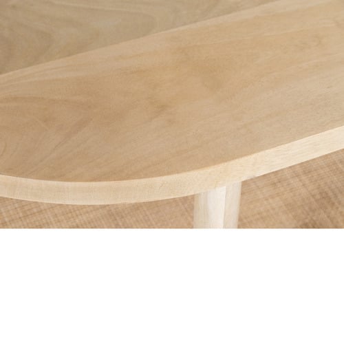 Natural Kamala Mango Wood & Rattan Coffee Table