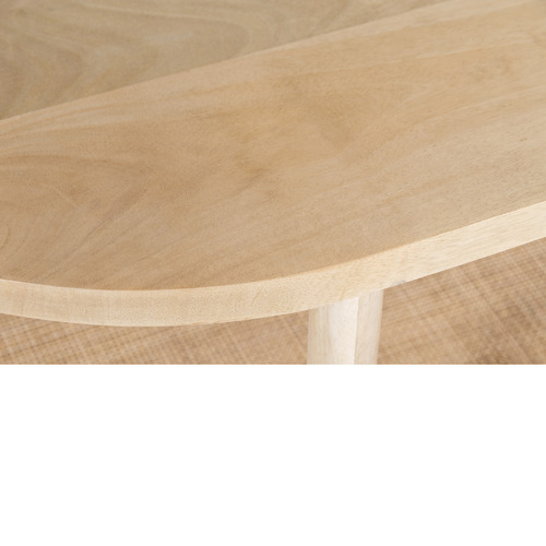Natural Kamala Mango Wood & Rattan Console Table