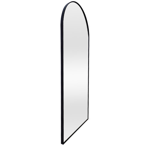 Temple & Webster Black Arch Iron Full Length Wall Mirror