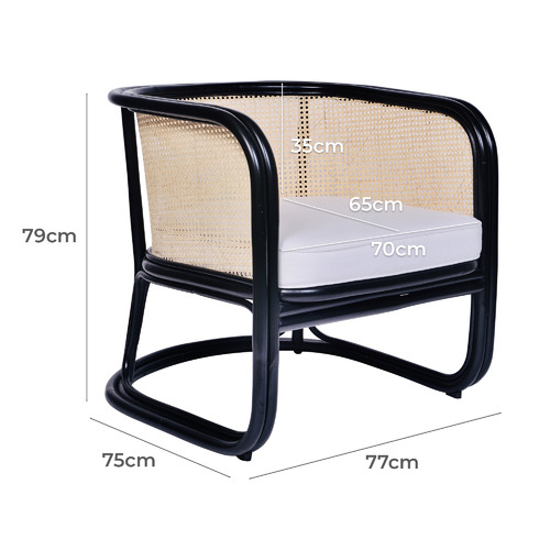 Temple & ster Joplin Rattan Lounge Chair