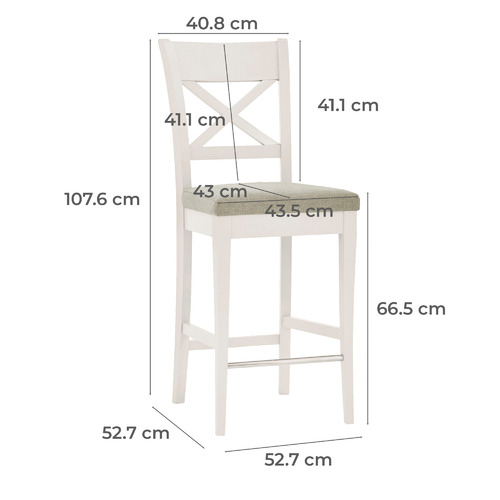Temple Webster Emilia French, French Cross Back Bar Stool