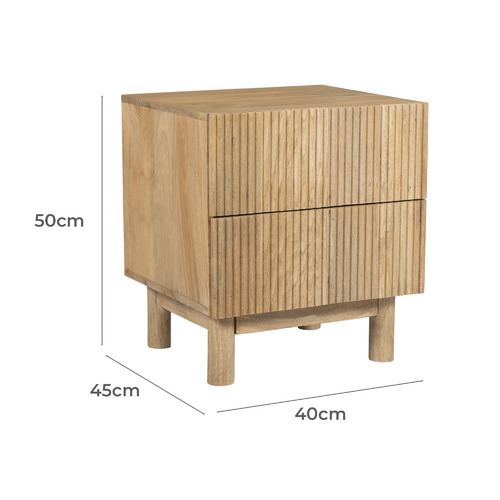 Temple & ster 3 Piece Anika Bedhead & Bedside Table Set