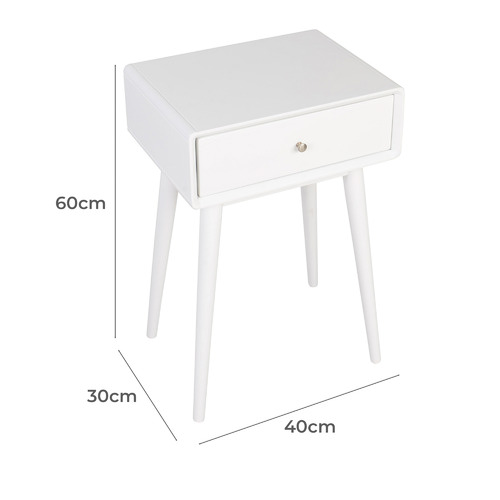 Temple & ster White Roma Bedside Table