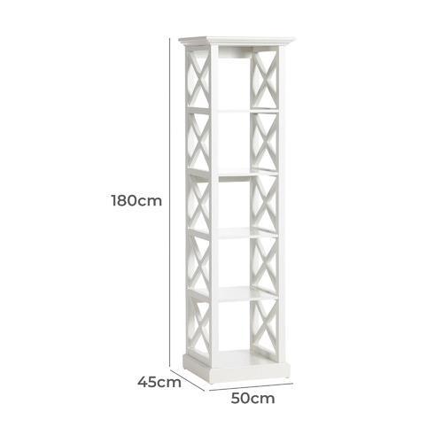 Temple & ster White Hamptons 5Tier Open Bookshelf