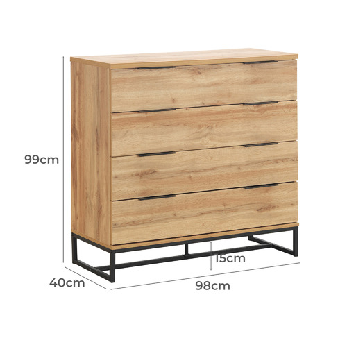 Oak Finish Jackson Chest of Drawers