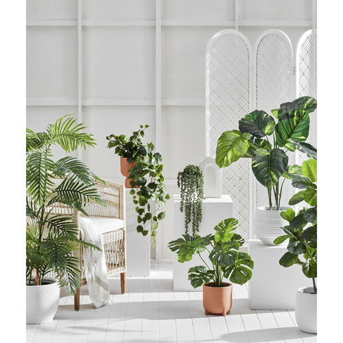 Temple & ster 90cm Potted Faux Pothos Plant