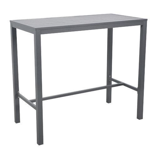 Charcoal Kos Rectangular Aluminium Outdoor Bar Table