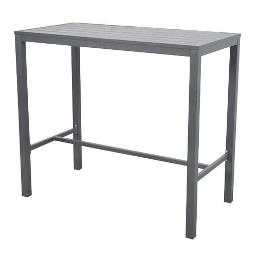 Charcoal Kos Rectangular Aluminium Outdoor Bar Table