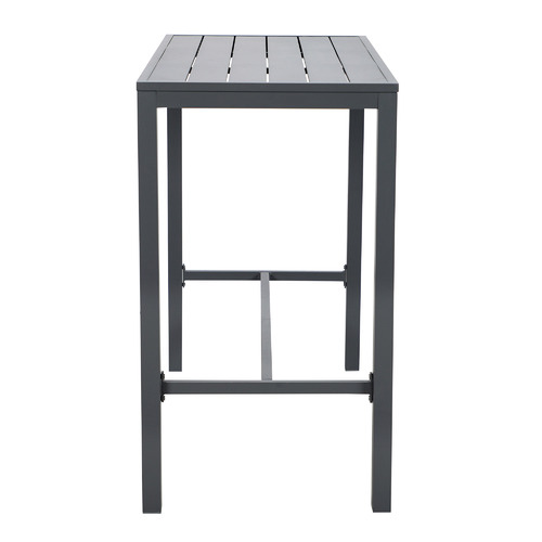 Charcoal Kos Rectangular Aluminium Outdoor Bar Table