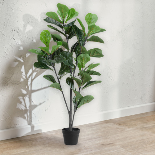120cm Potted Faux Fiddle Leaf Fig Tree