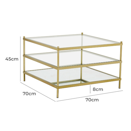 Temple & ster Square Francesca Glass Coffee Table