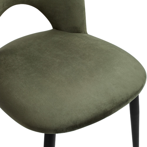 Olive Green Loren Velvet Dining Chairs