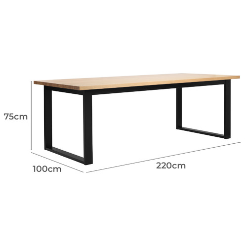 Temple & ster Natural & Black Dining Table & Bench Set
