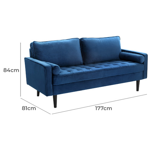 Navy Stockholm Velvet Sofa