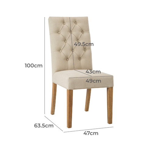 Webster Windsor Linen Dining Chairs, Benchwright Linen Tufted Dining Chair