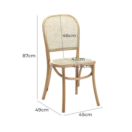 Temple & ster Luca Beech & Rattan Dining Chairs