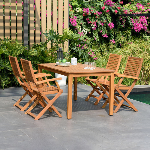 Eucalyptus outdoor dining table sale