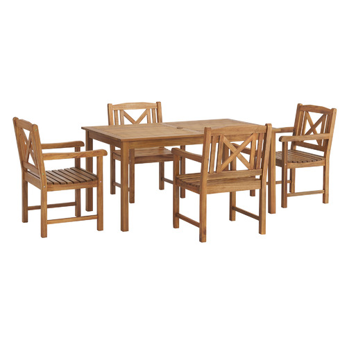 Santa Cruz Acacia Wood Outdoor Armchair