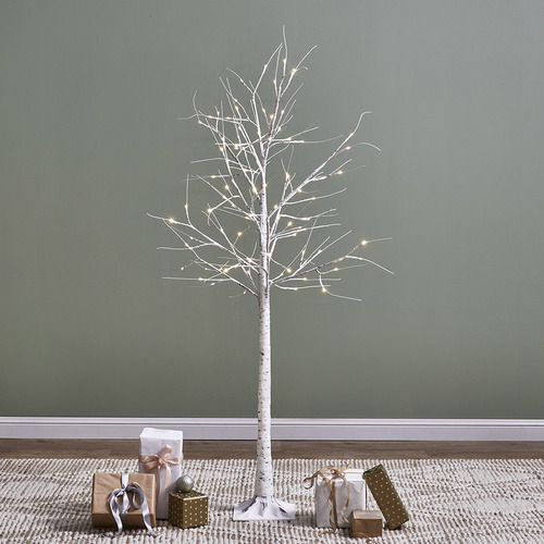 lighted birch twig tree