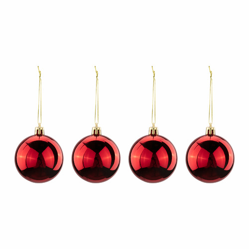 24 Piece Red & Gold Traditional Bauble Set