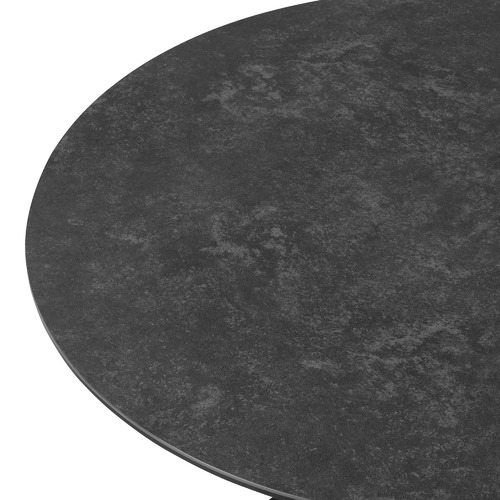 Black Umbria Round Ceramic Dining Table