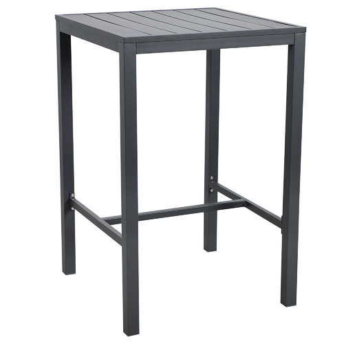 Charcoal Kos Square Aluminium Outdoor Bar Table