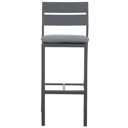 73cm Charcoal Kos Aluminium Outdoor Slatted Barstools