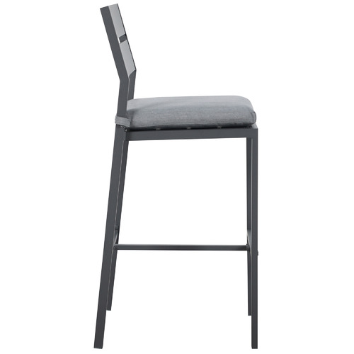 73cm Charcoal Kos Aluminium Outdoor Slatted Barstools