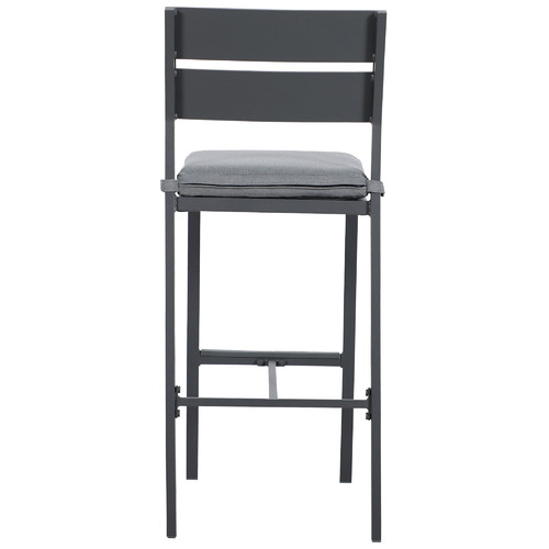 73cm Charcoal Kos Aluminium Outdoor Slatted Barstools