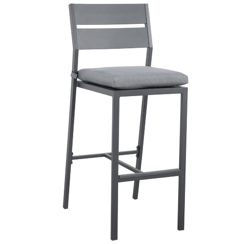 73cm Charcoal Kos Aluminium Outdoor Slatted Barstools