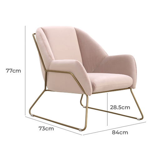 marco luxe velvet armchair