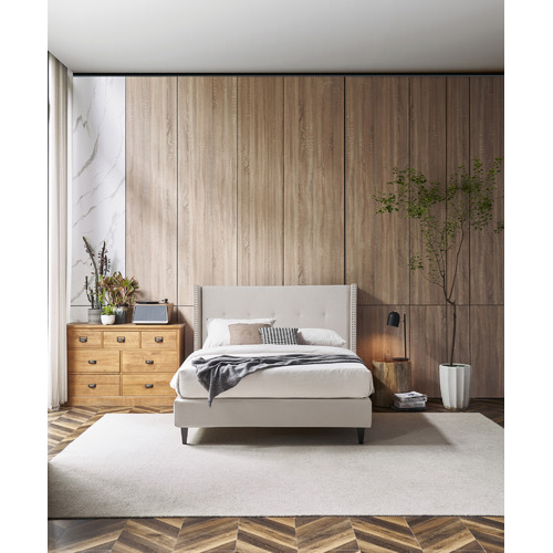 Temple & ster Belmond LinenBlend Winged Bedhead