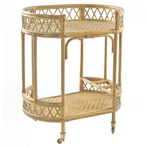 Temple & ster Natural Keilani Rattan Bar Cart