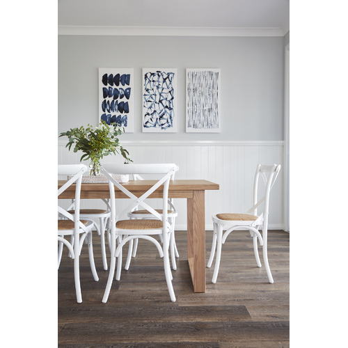 White cross back dining chairs hot sale