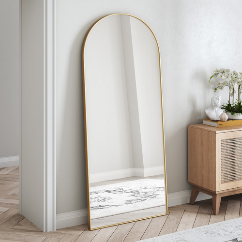 Webster Arch Full Length Floor Mirror, Wooden Arch Floor Mirror