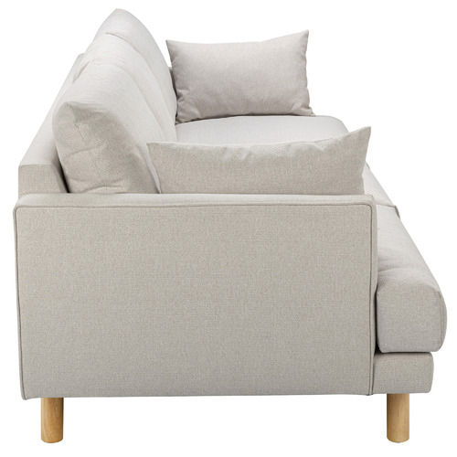 Natural Bungalow 3 Seater Fabric Sofa