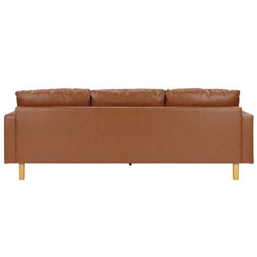 Bungalow 3 Seater Faux Leather Sofa