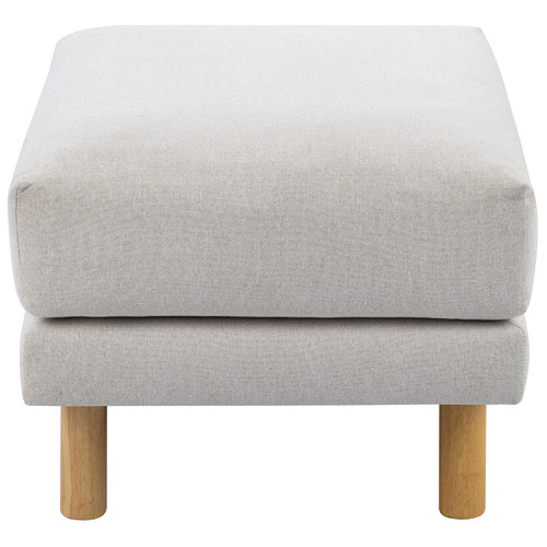 Natural Bungalow Fabric Ottoman