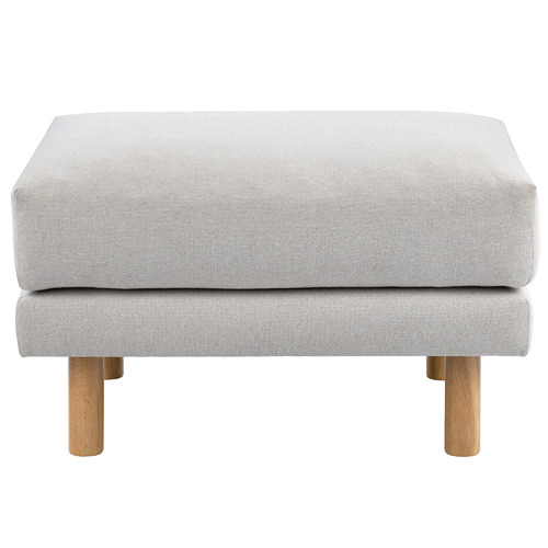 Natural Bungalow Fabric Ottoman