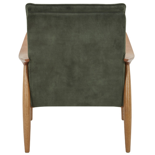 Olive Green Aldric Velvet Armchair