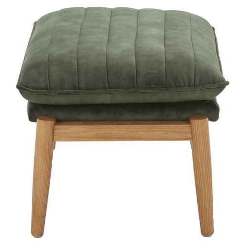 Olive Green Aldric Velvet Ottoman