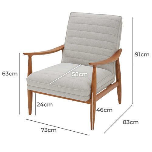 Beige Aldric Upholstered Armchair