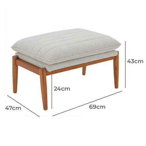 Beige Aldric Upholstered Ottoman