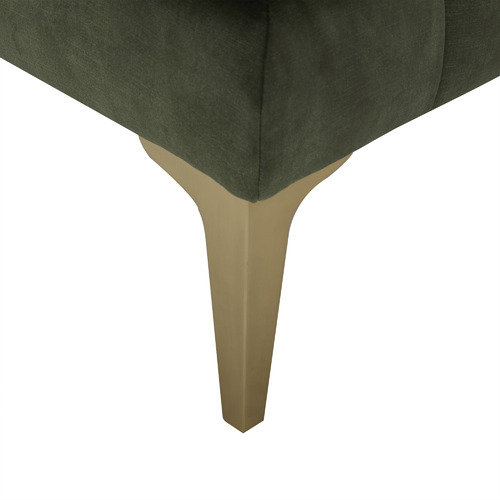 Olive Green Darya 3 Seater Velvet Sofa