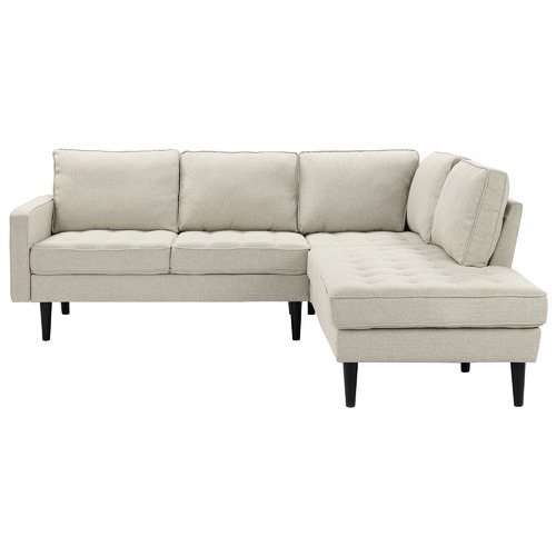 Temple & Webster Beige Stockholm 5 Seater Sofa with Chaise