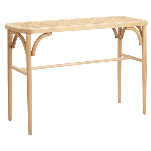 Temple & ster Luca Birchwood & Rattan Console Table